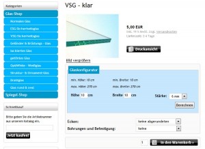 Glasshop — Flächenberechnungsmodul