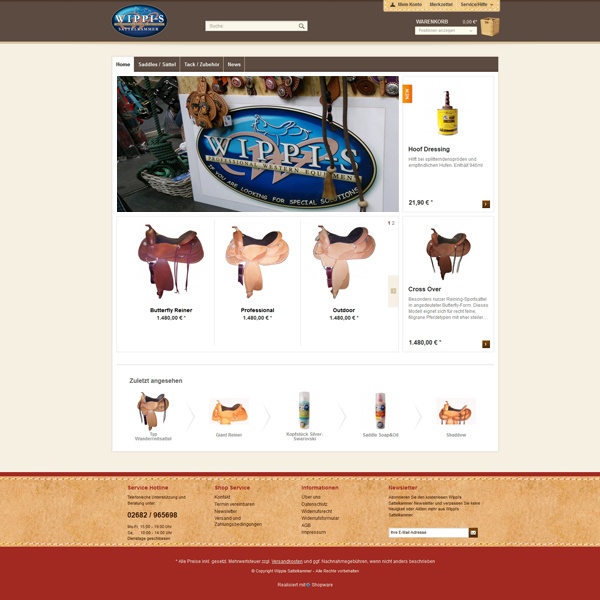 Wippis Sattelkammer — Shopware-Shop